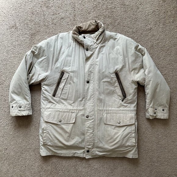 London Fog Jacket Mens Large Full Zip Down Fill Removeable Liner No Hood - Picture 1 of 12
